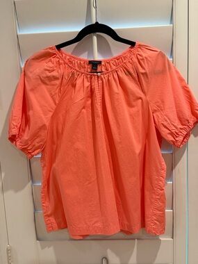 Ann Taylor Factory Coral Short Sleeve Blouse - Size M